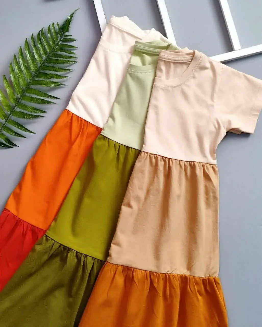 پیراهن سه پله‌ای دخترانه😍
