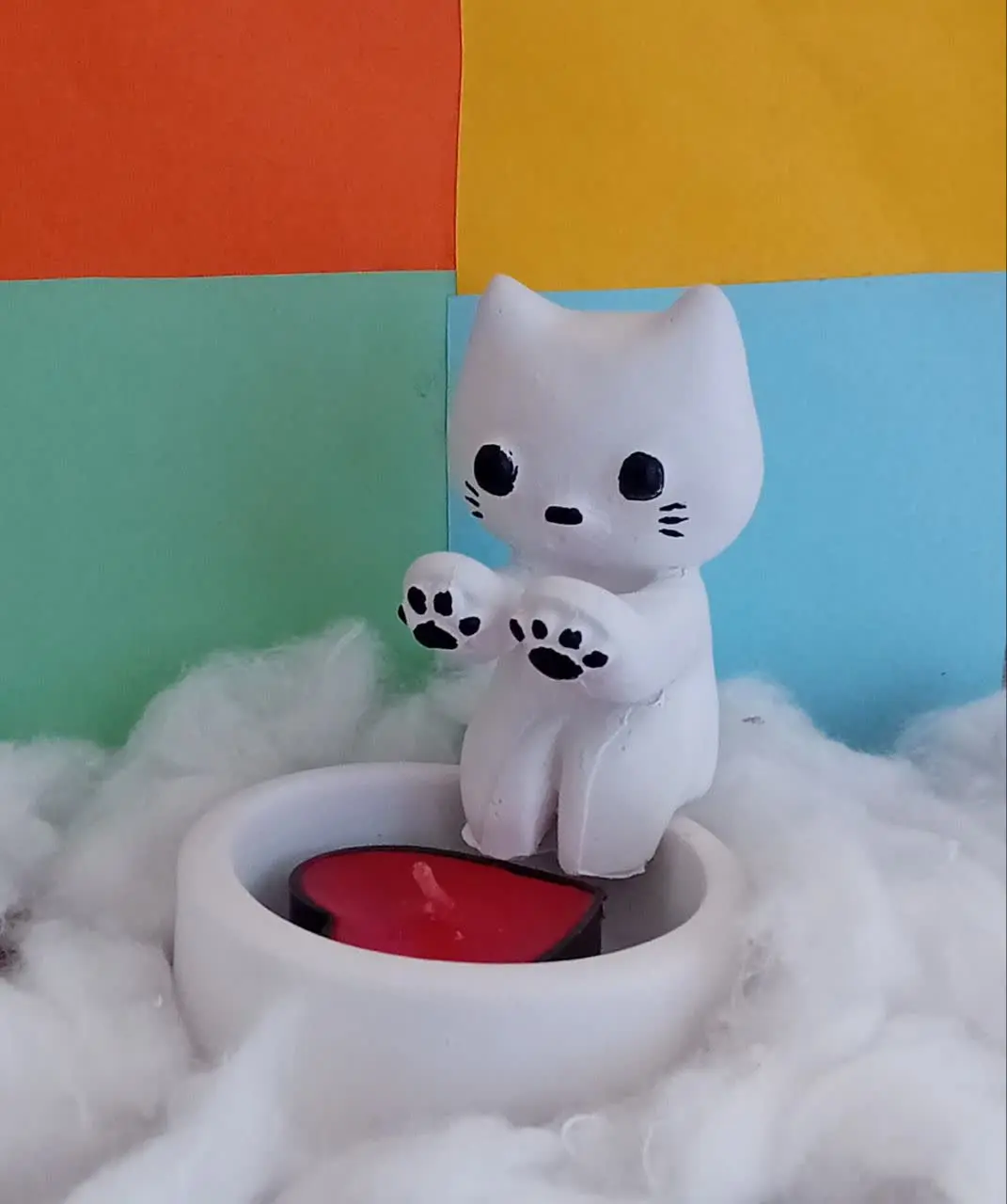 جا شمعی گربه سرمایی 
