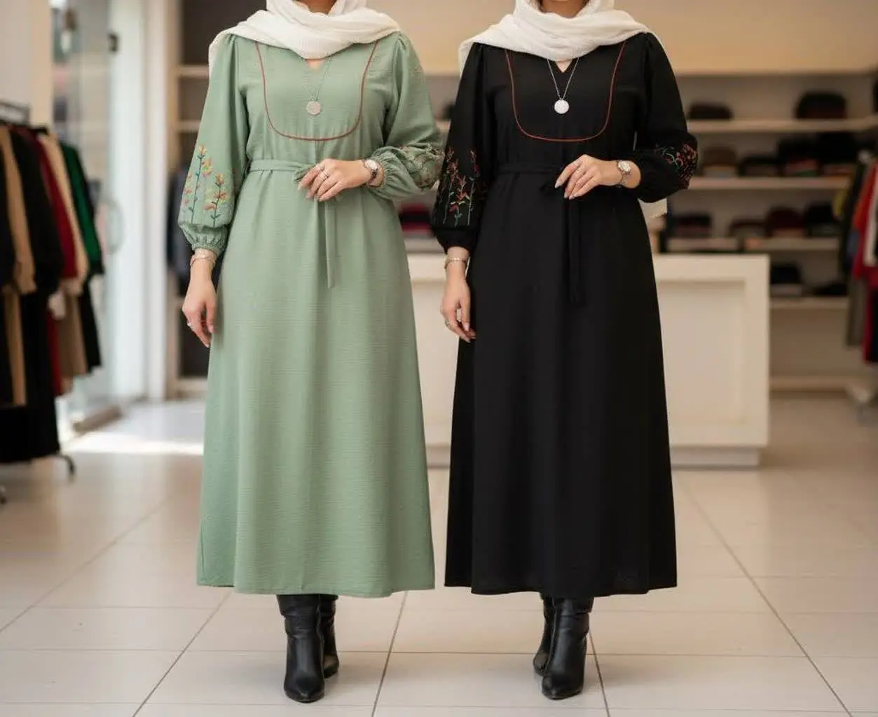 کفتان گلدوزی نرگسی بهاری