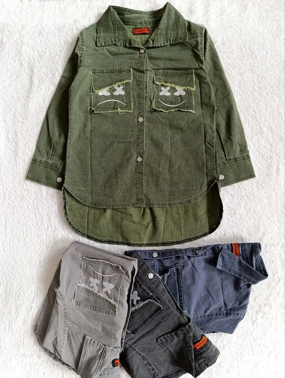 مانتو جین رنگی
