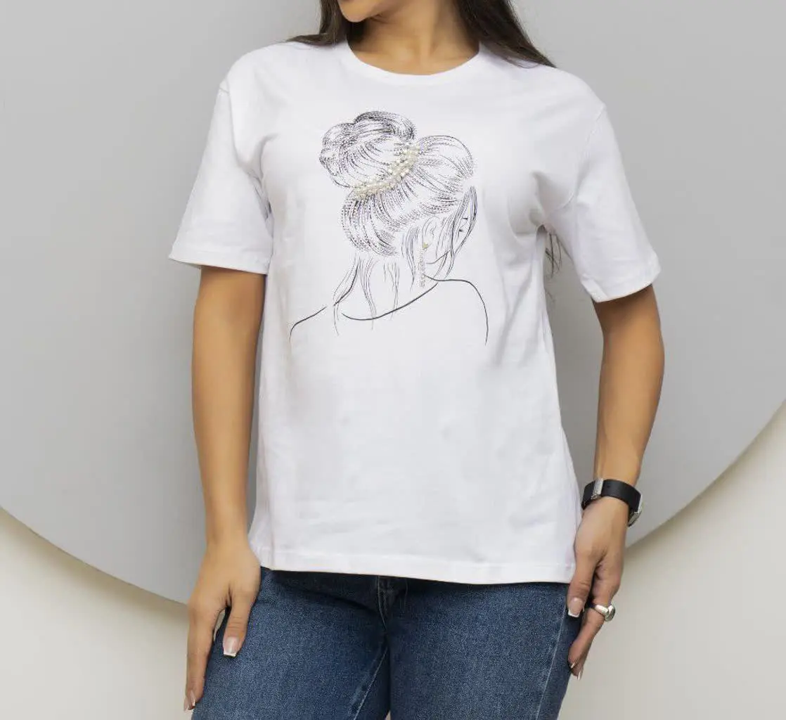 💞تیشرت سنگ و مروارید دوزی دختر💞
