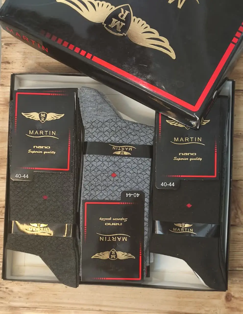 جوراب مردانه جعبه‌ای
