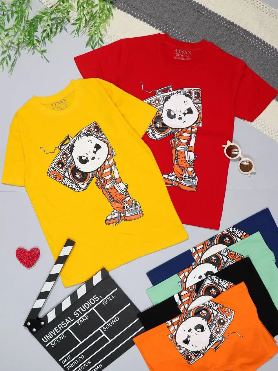 👫تیشرت پسرانه چاپ پاندا موزیک👫

