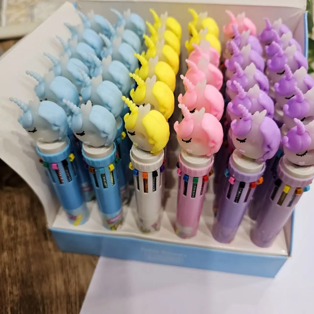 خودکار چند رنگ دخترانه طرح تک شاخ 
