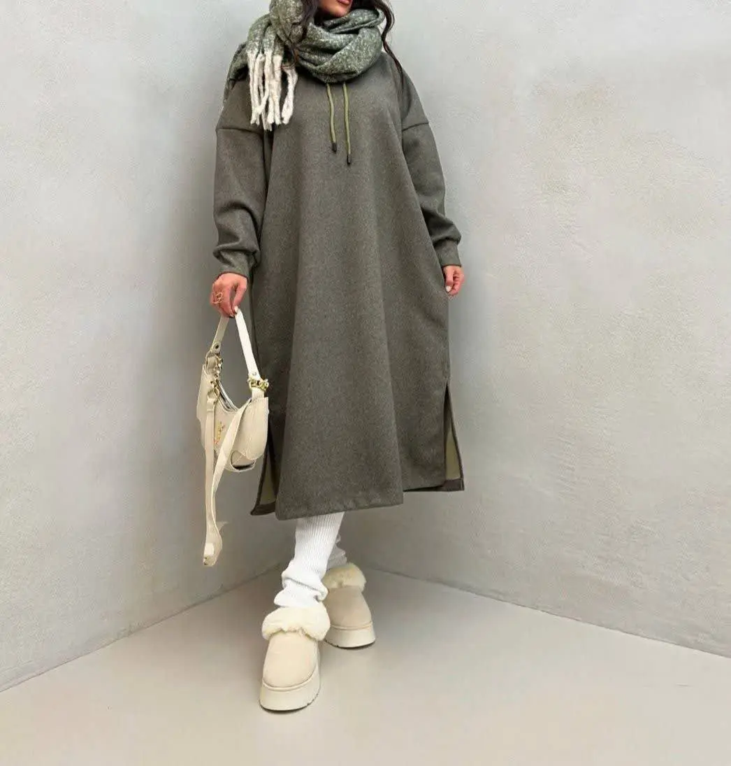 👗💥هودی کلاه دار بلند TETIS 💥👗