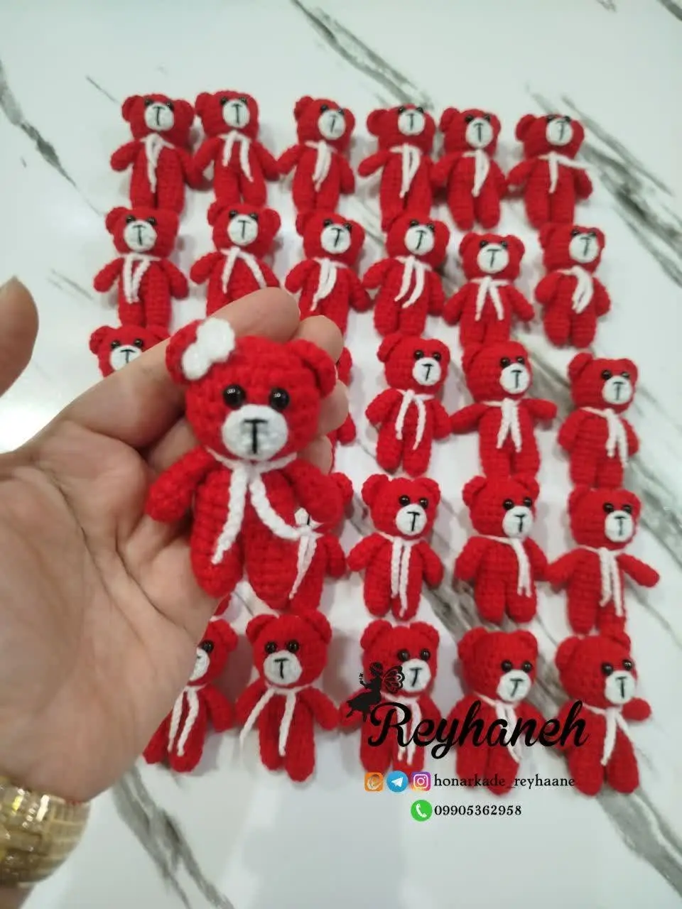 عروسک بافت خرس ولنتاین🐻
