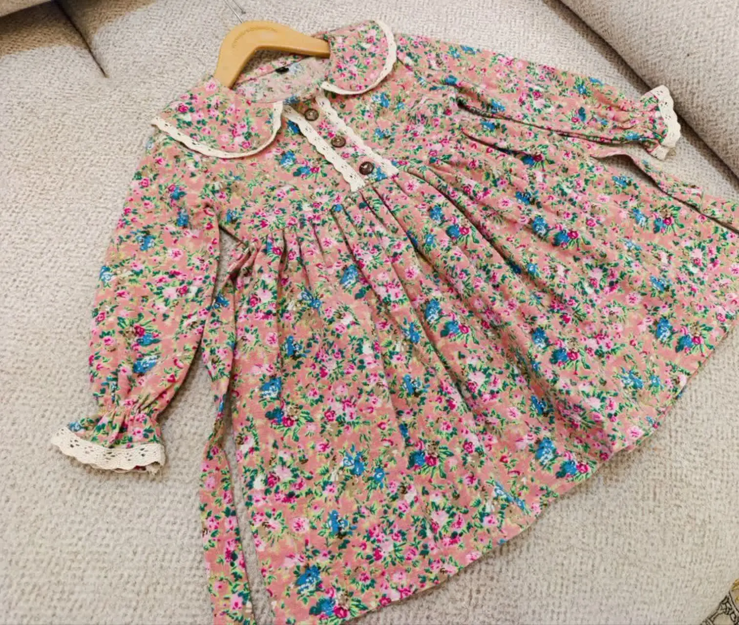 سارافون صورتی گلدار🌿🌿
