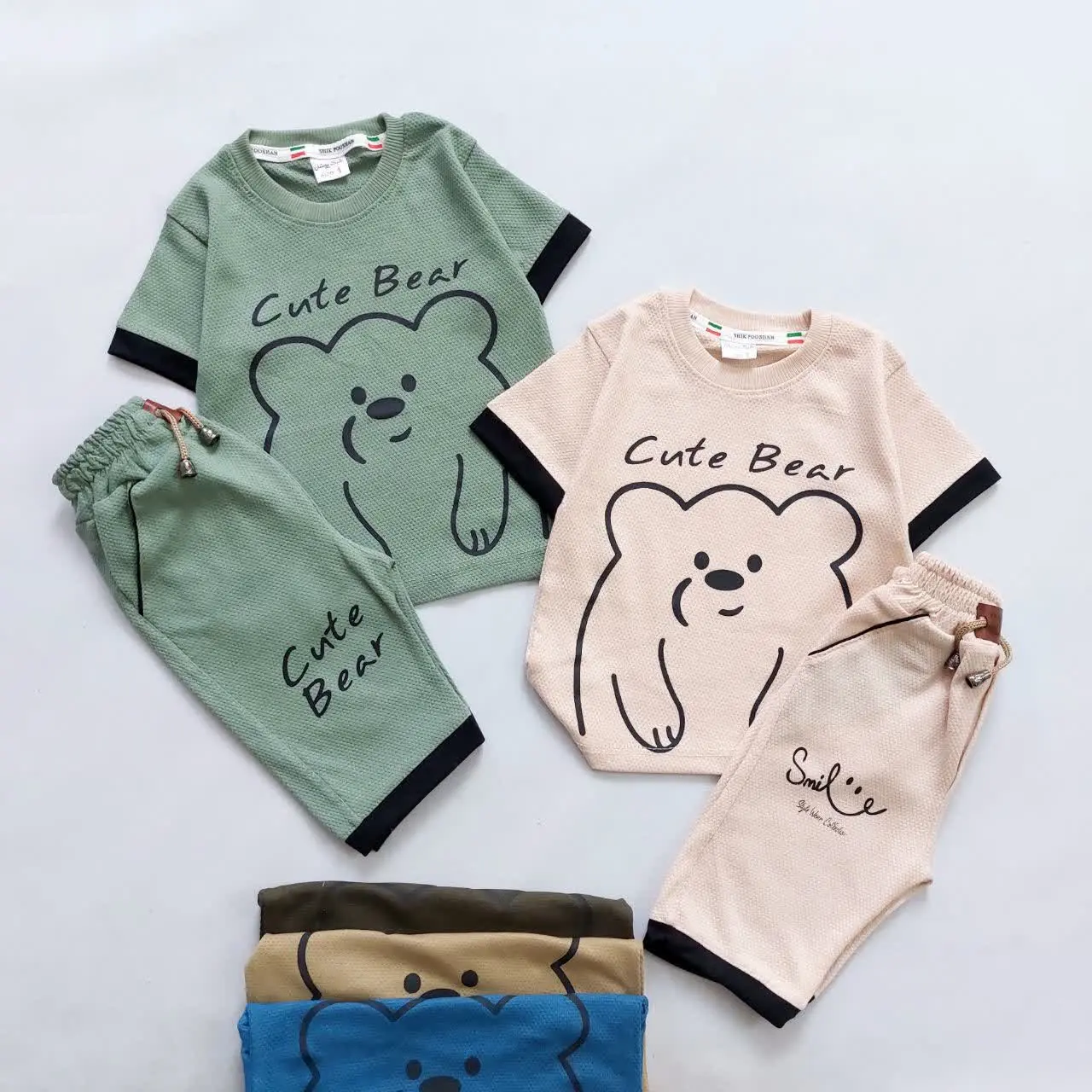 تیشرت شلوارک بیسکوئیتی خرس کیوت 😍
