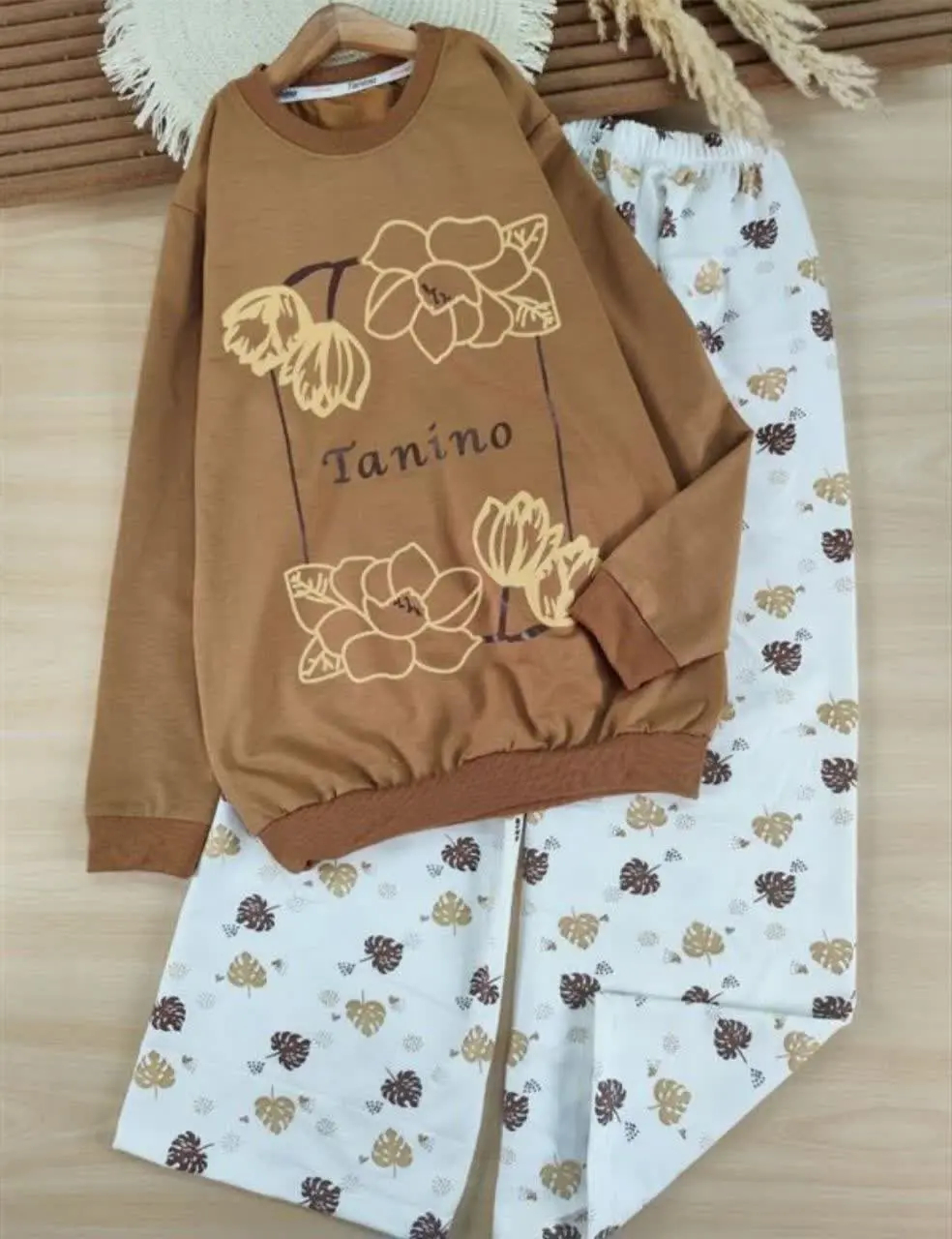 بلوز و شلوار دخترانه طرح برگ