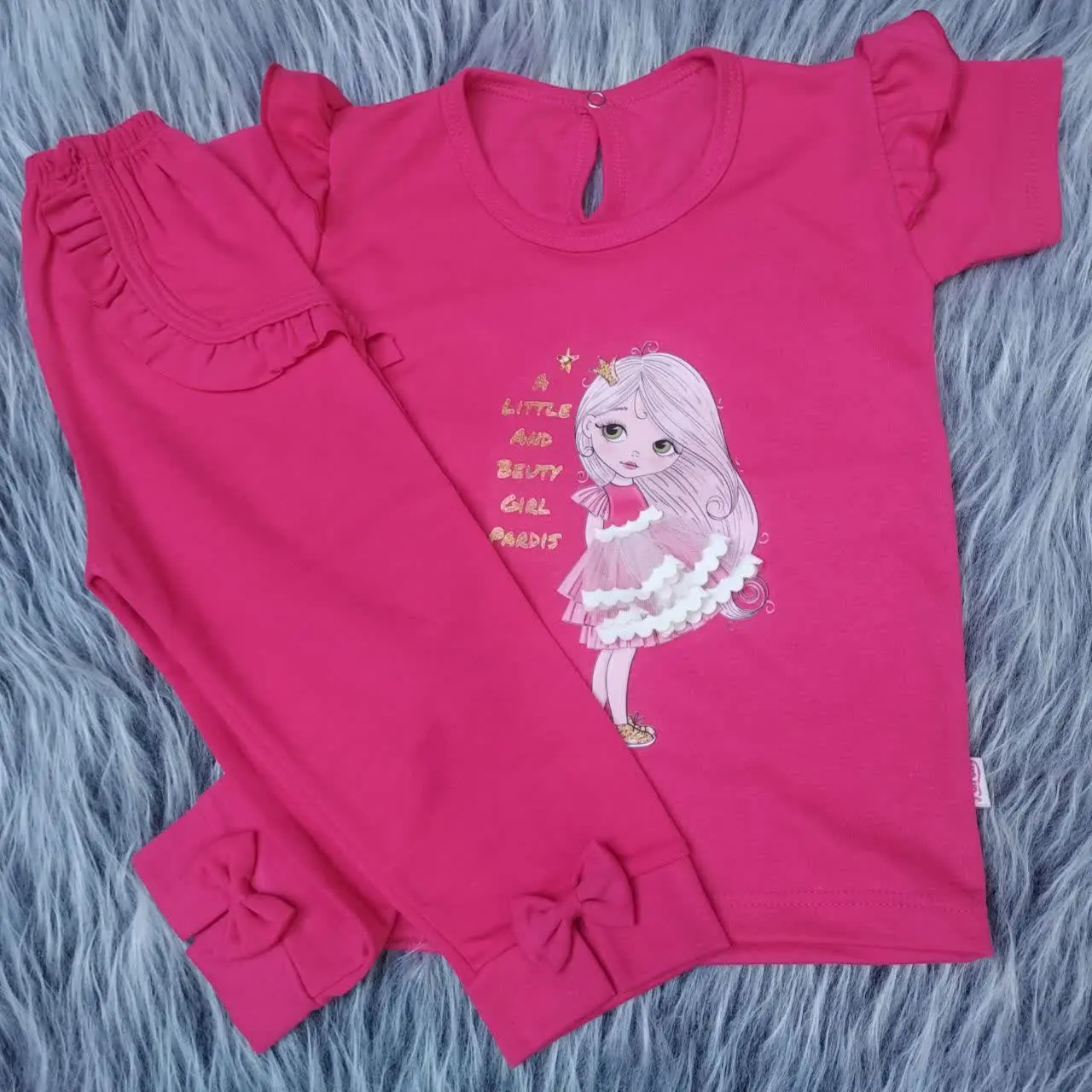 🩷تیشرت شلوار دخترانه مدل بارلی🩷
