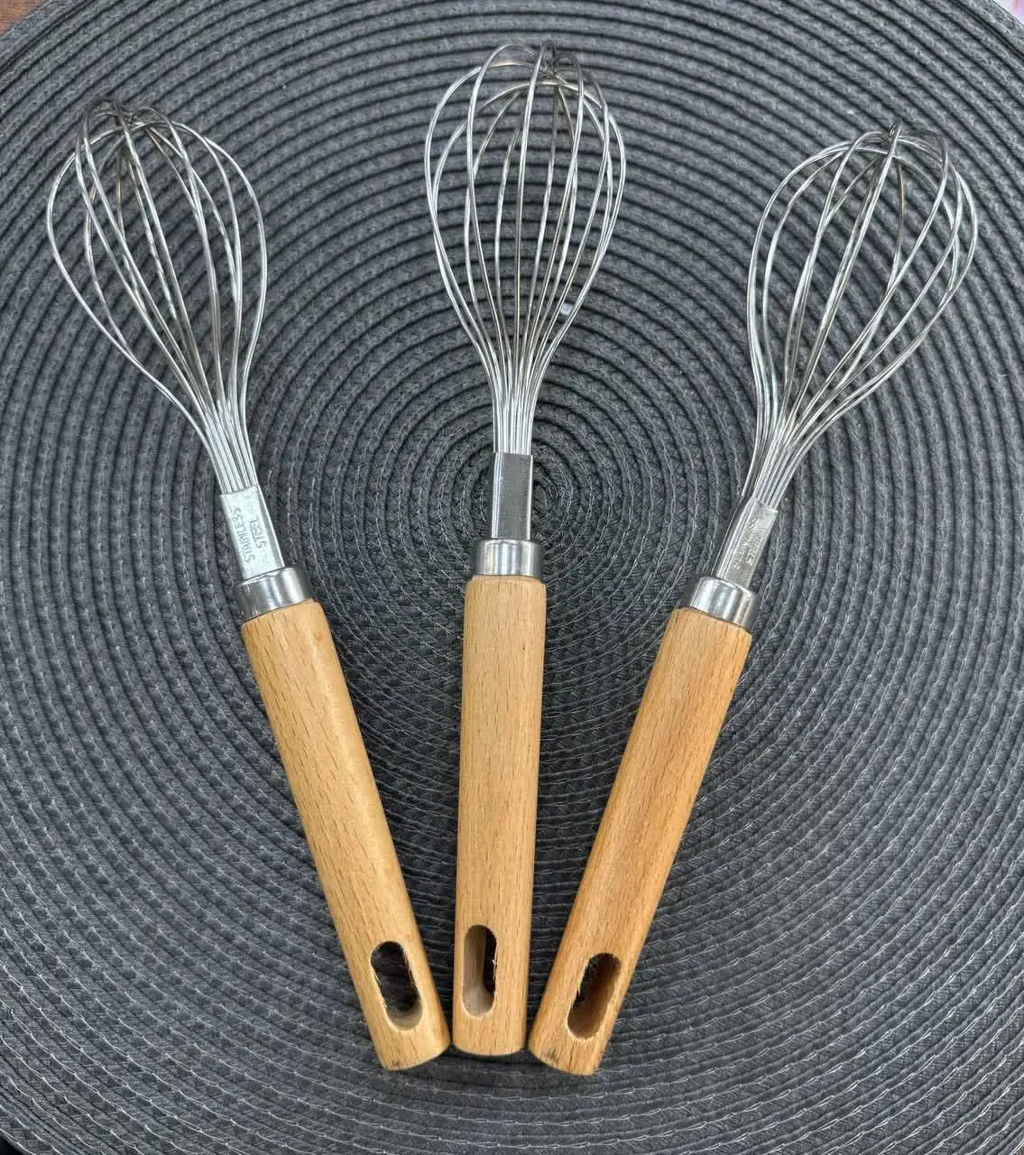 همزن لامپی دسته چوبی 
