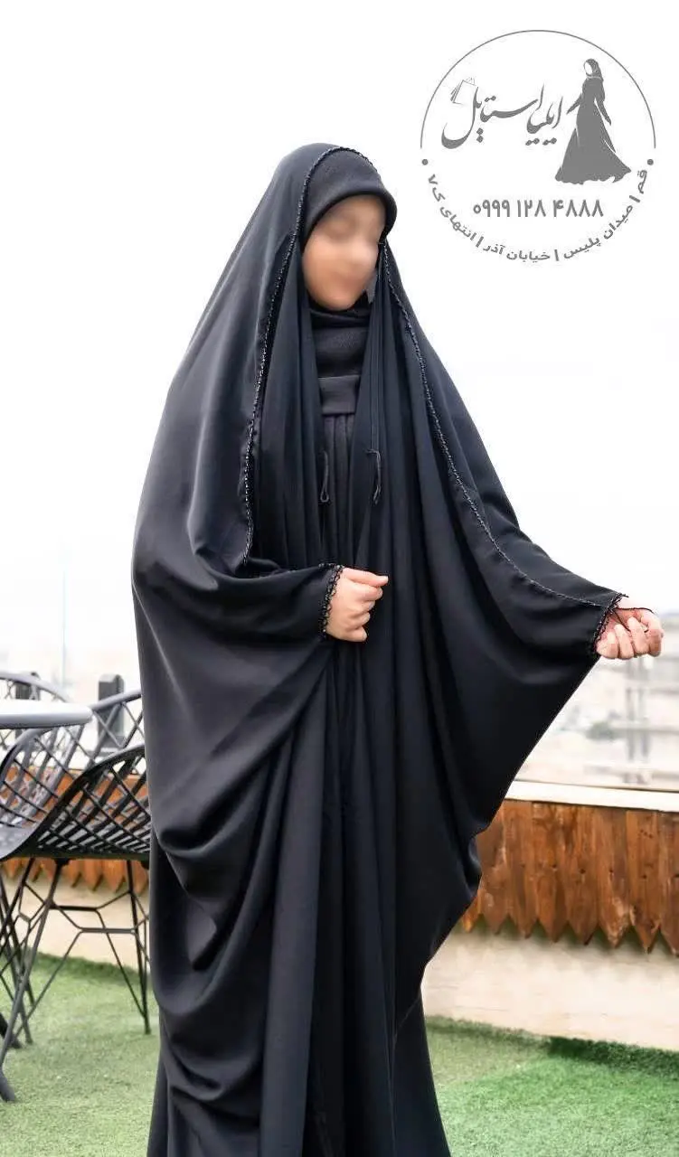 چادر جده جواهردوزی مدل خطی
