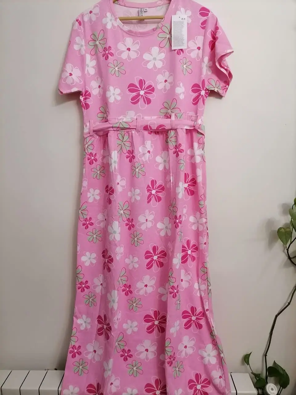 پیراهن ساحلی آستین دار (گلدار) 
