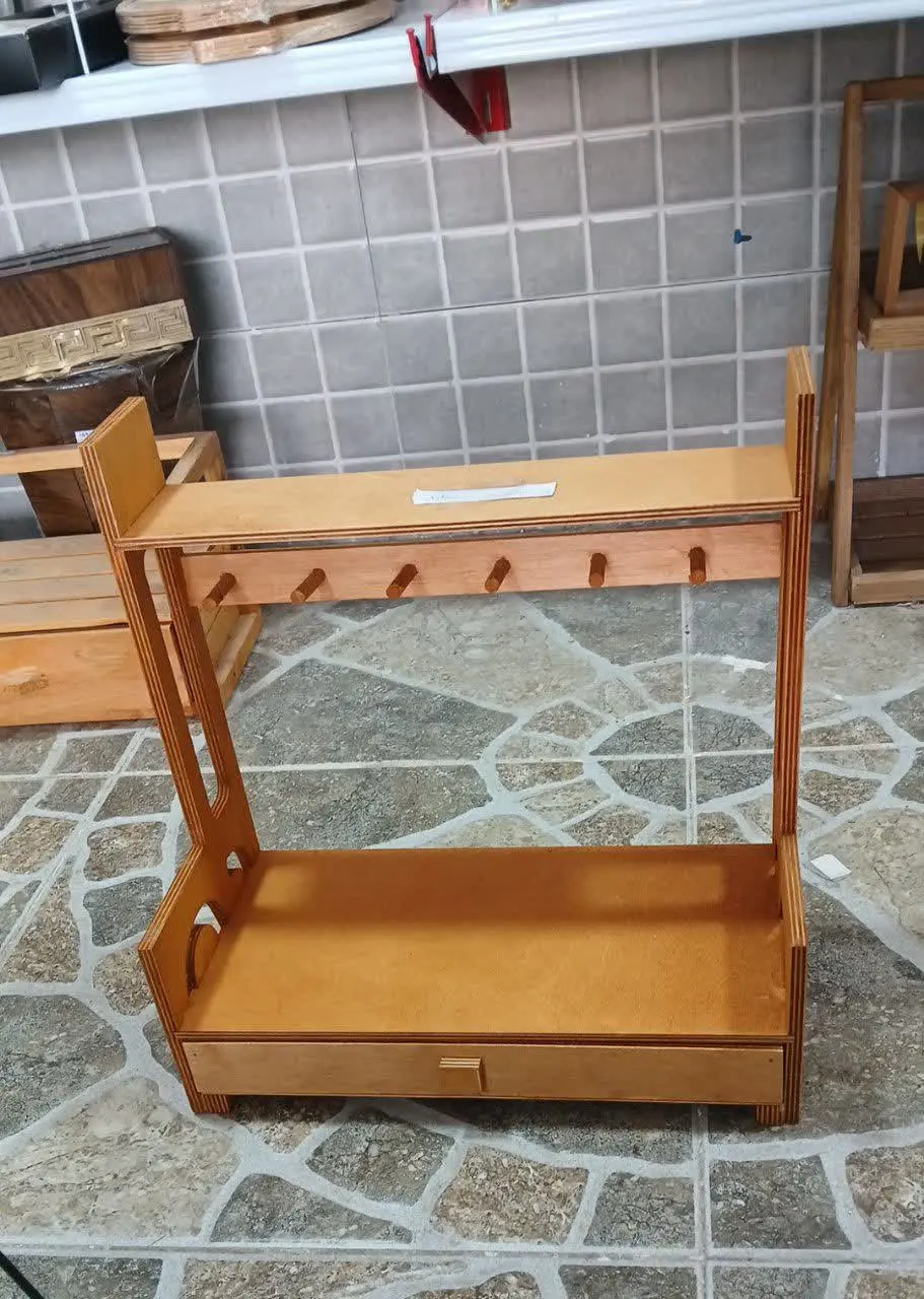 استند شات دار چوبی کشو دار
