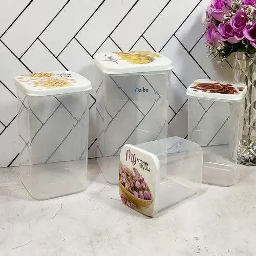 ست ظرف درب کیپ چهارعددی