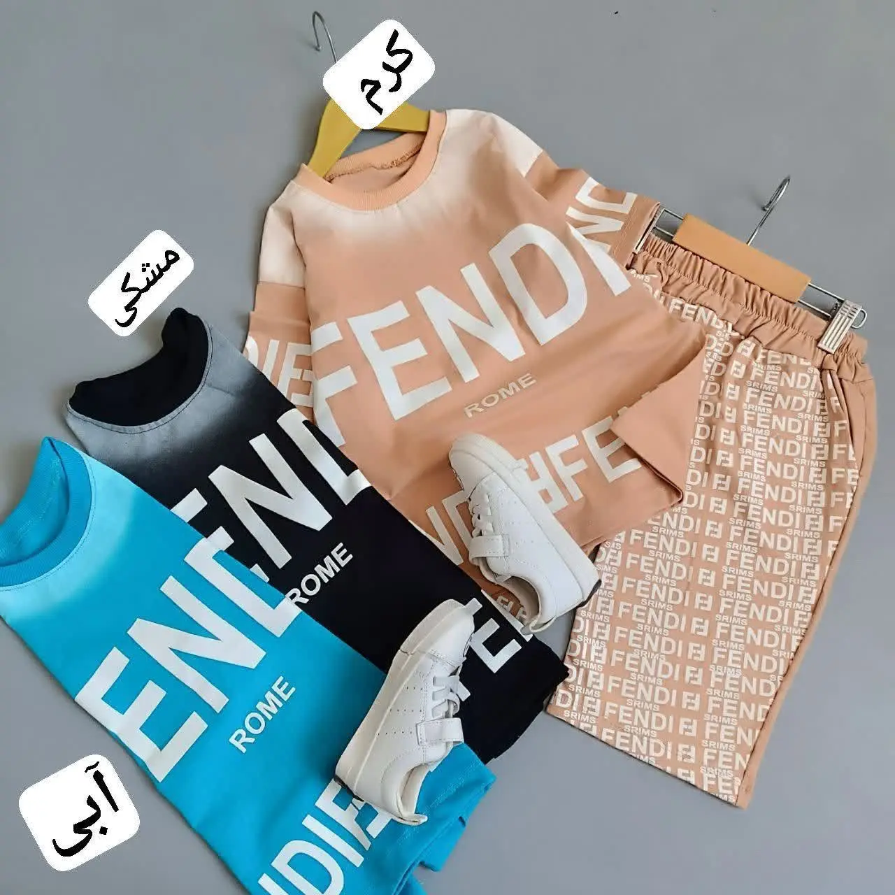 👗ست تیشرت شلوارک فندی ترند...