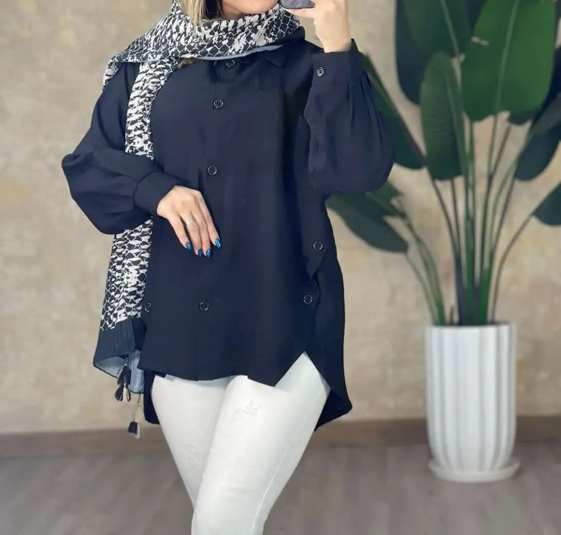 نام: شومیز مانتویی بغل دکمه
