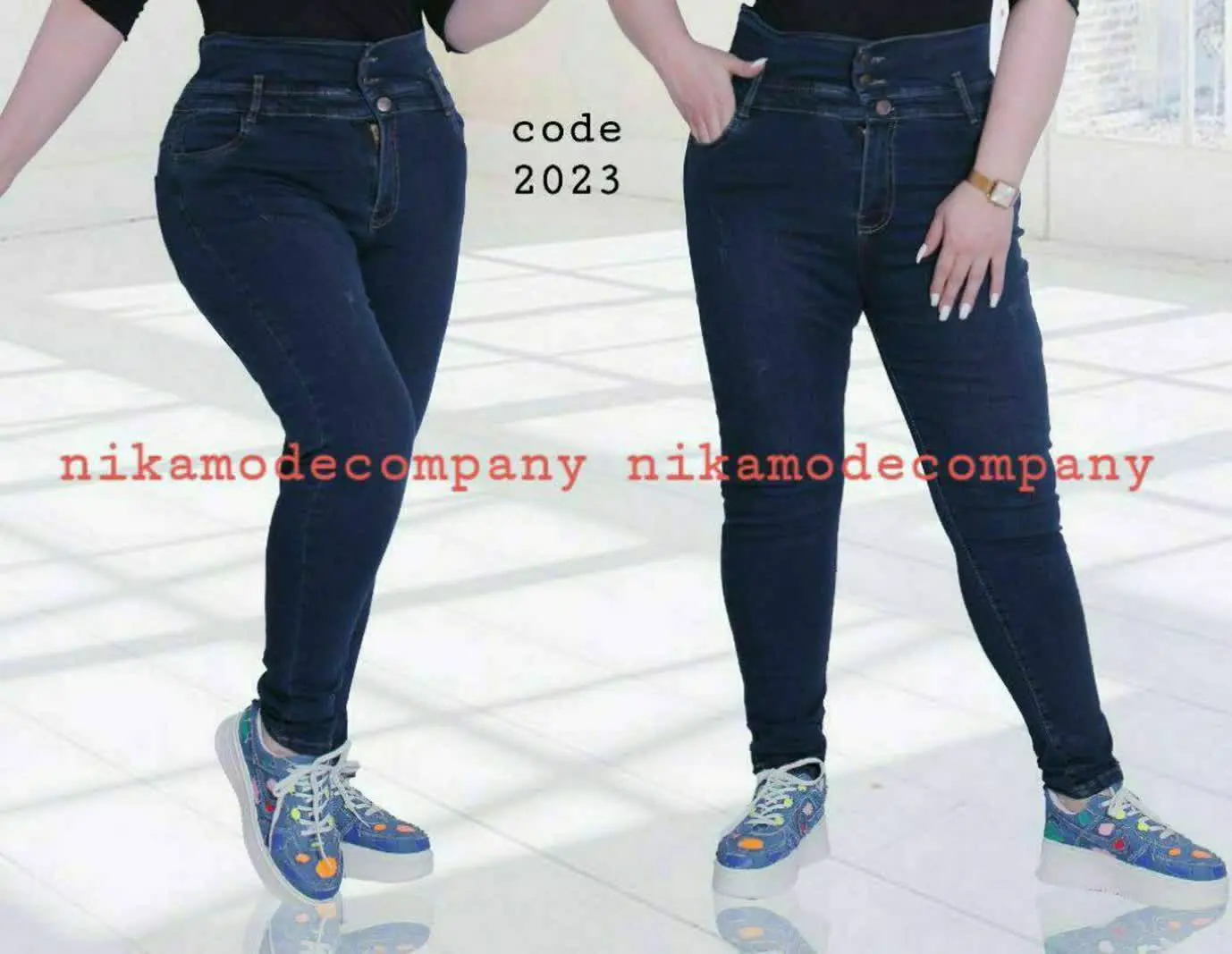 🎁 🎫 🛍 شلوار جین گندار با همون کیفیت همیشگی، ماندگاری عالی، رنگ ثابت، و اصلا زانو نمی‌ندازه قد کار ۹۵
