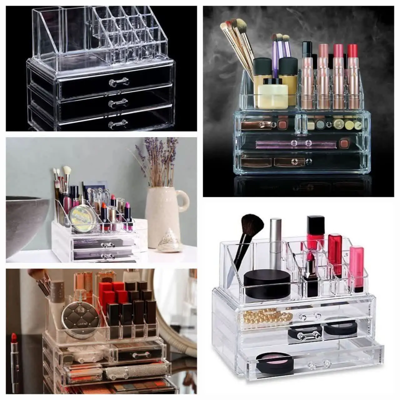 استند لوازم آرایش ۳ کشو
