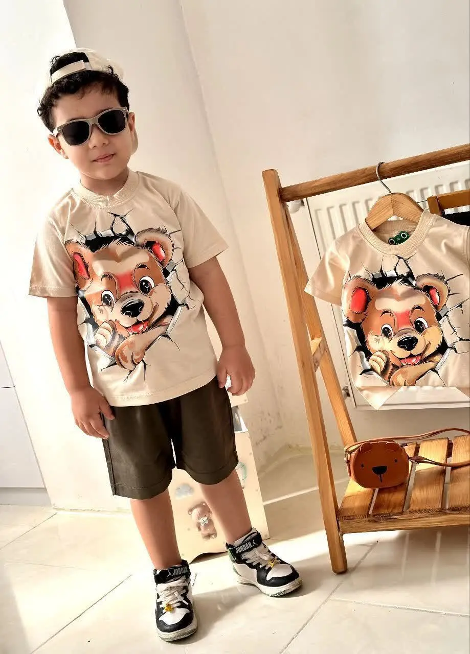 👚نام: ست تیشرت شلوارک خرسی