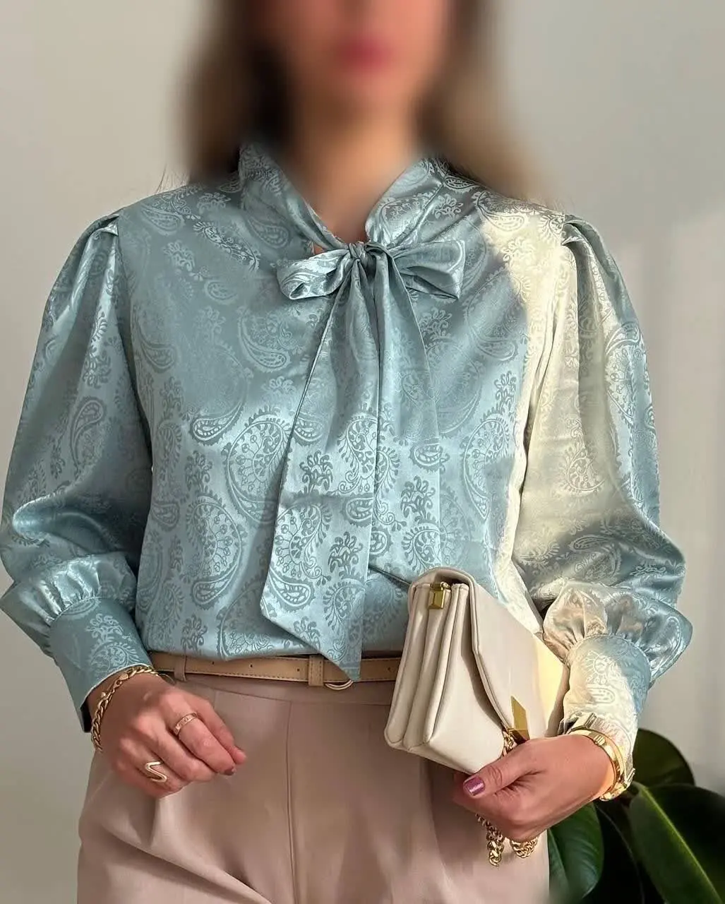 🌼شومیز ساتن کرواتی
