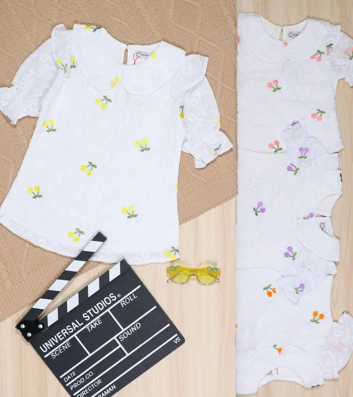 👫شومیز سفید گلدوزی ۲گل سارا👫
