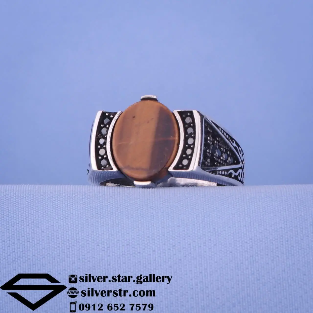 🐅 انگشتر مردانه تایگر (چشم...