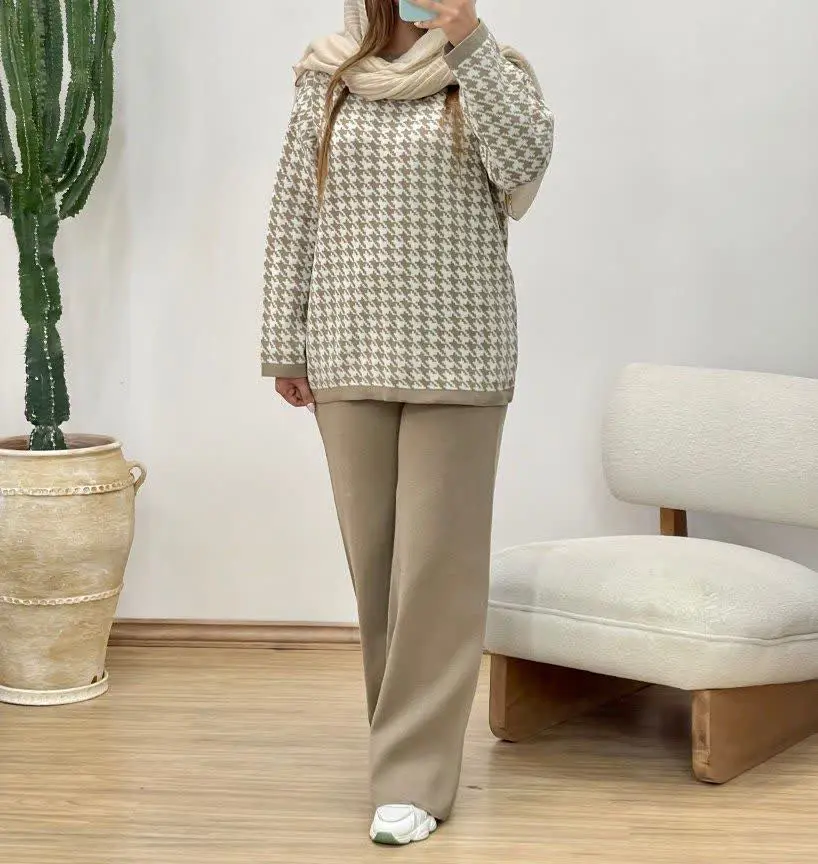 🍂نام: ست پیراهن و شلوار بافت نینا 
