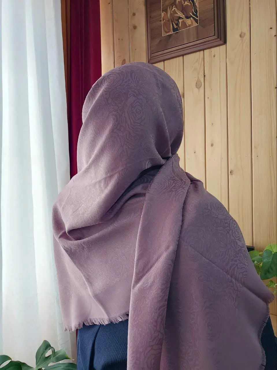 روسری نخ ژاکارد رز 🌹