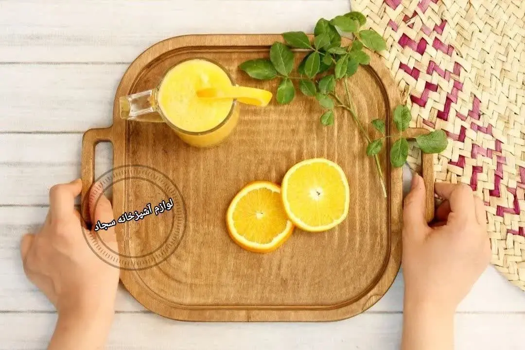 🎄سینی مربع چوبی دسته دار