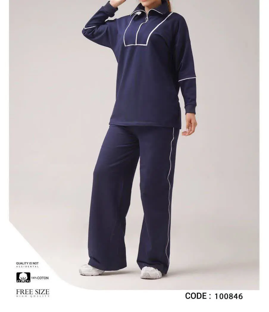 🔴مدل: سوئیشرت شلوار نیم زیپ...