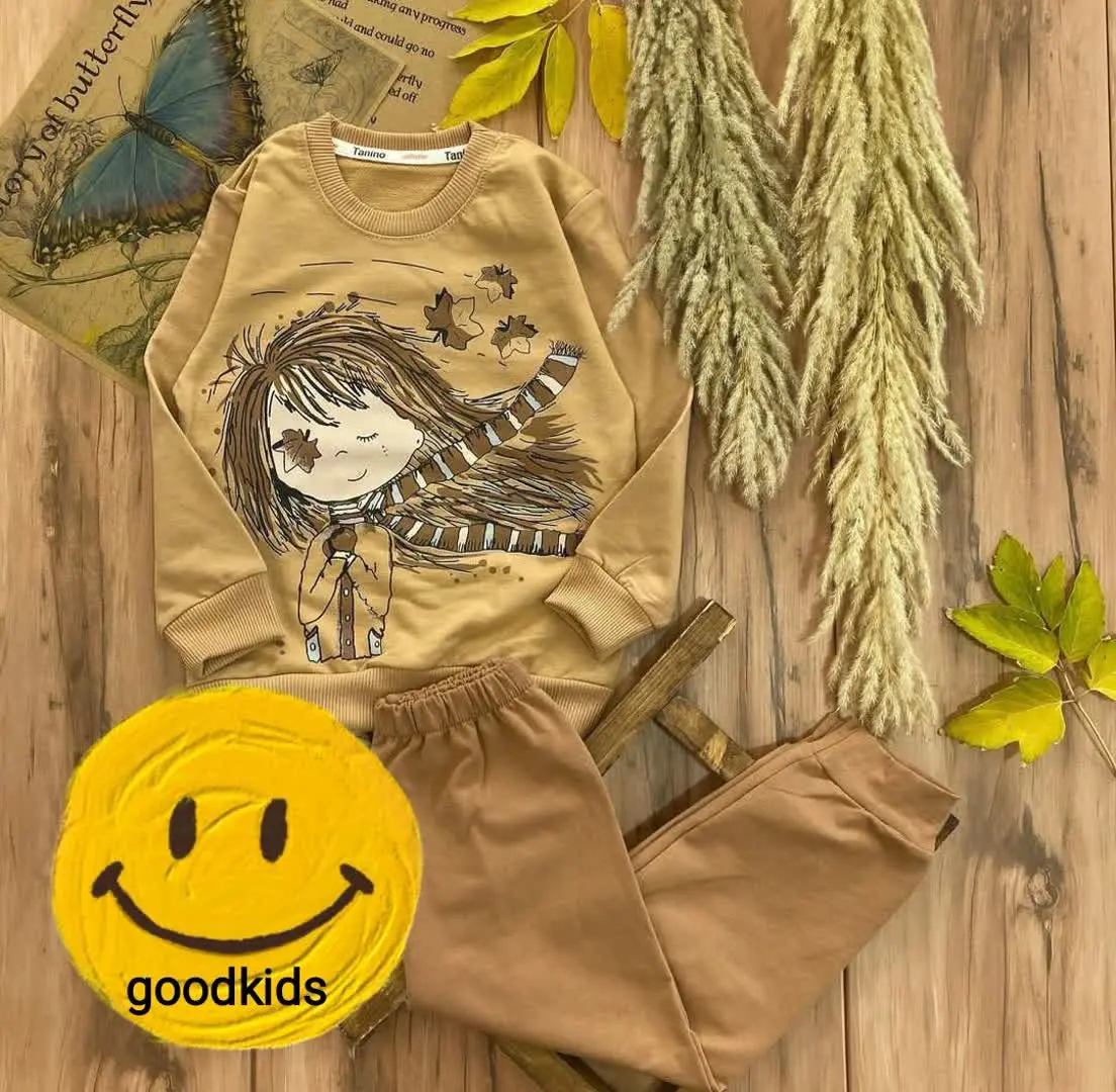 بلوز و شلوار دخترانه تک رنگ
