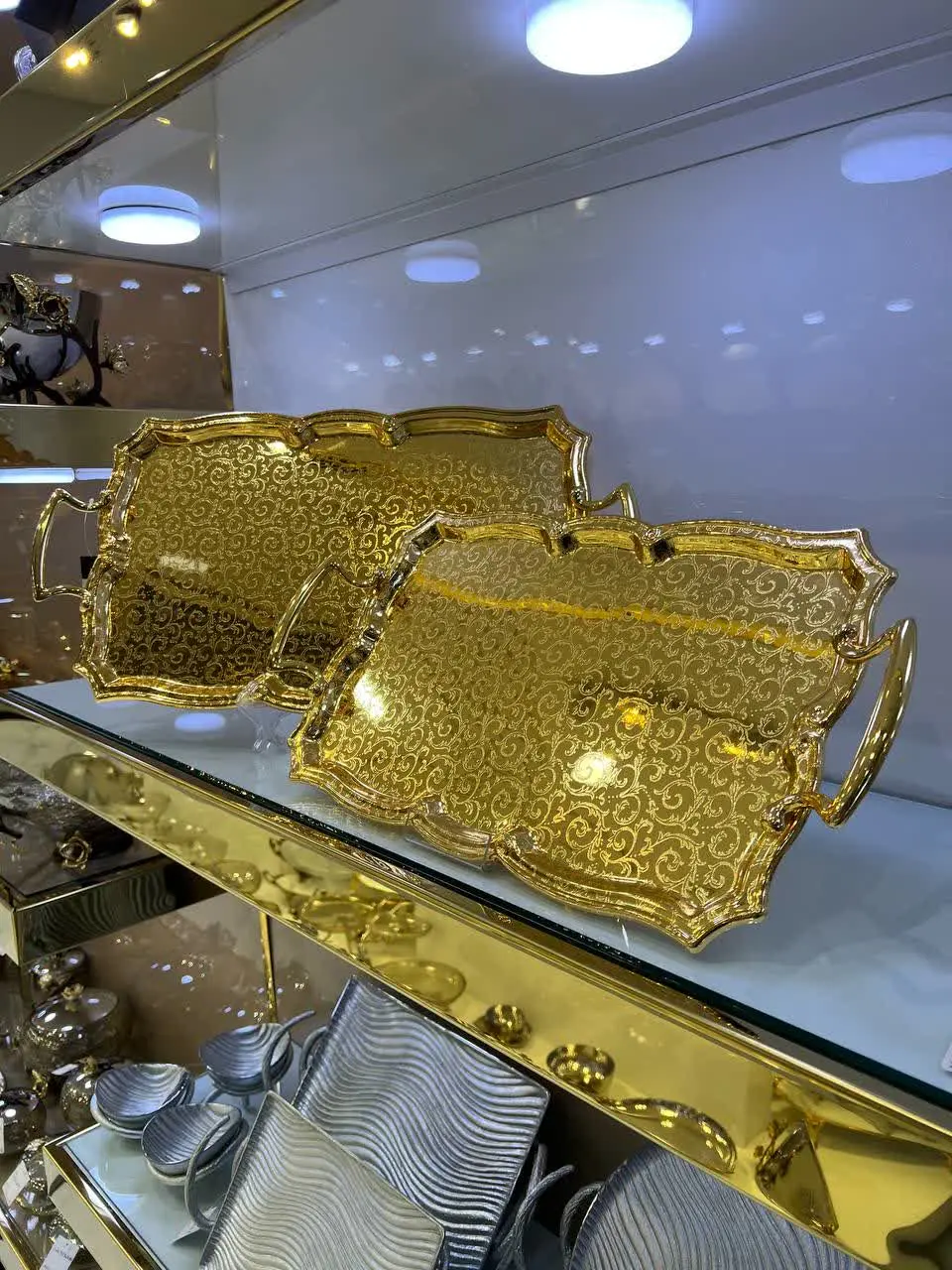 سینی تمام طلایی کد ۶۹۰۶
