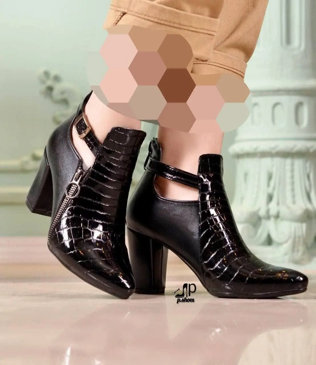 رویه پشت چرم ورنی پاخوری شیک