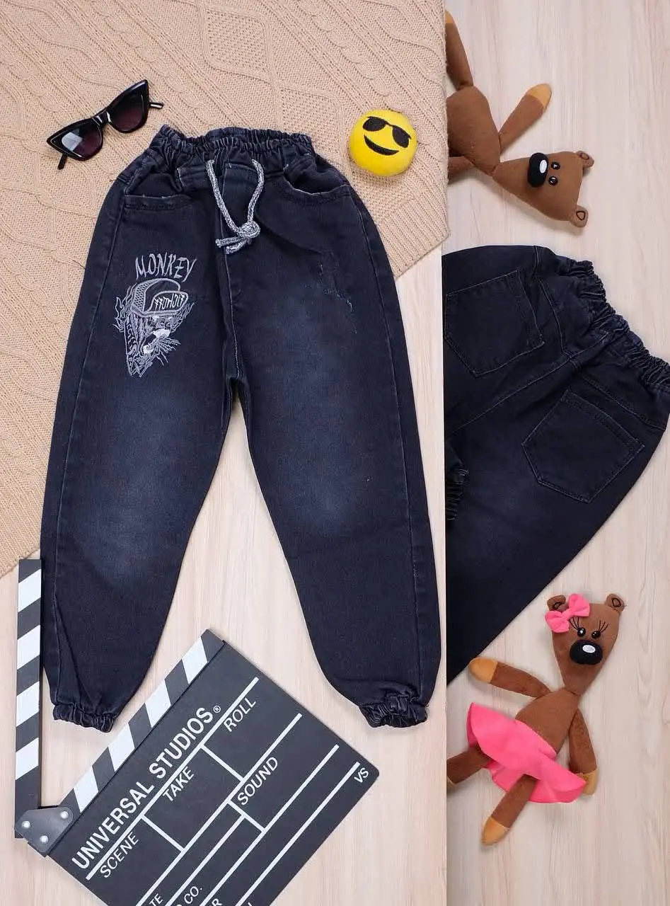 👫شلوار جین کمرکش گلدوزی MONREY👫
