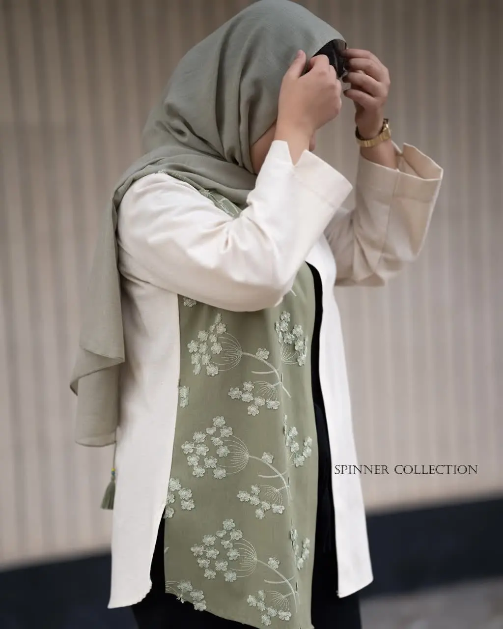 کت لینن رنگ سبز 
