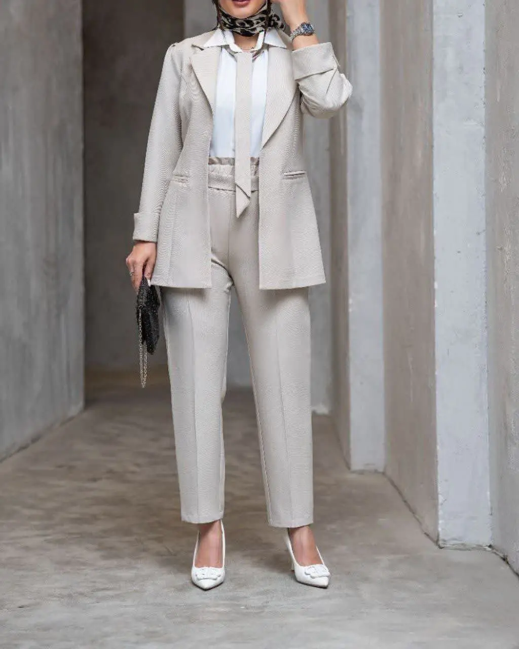 ❤️ست سه تیکه مدل ناتالی (کت و شلوار و کراوات) 
