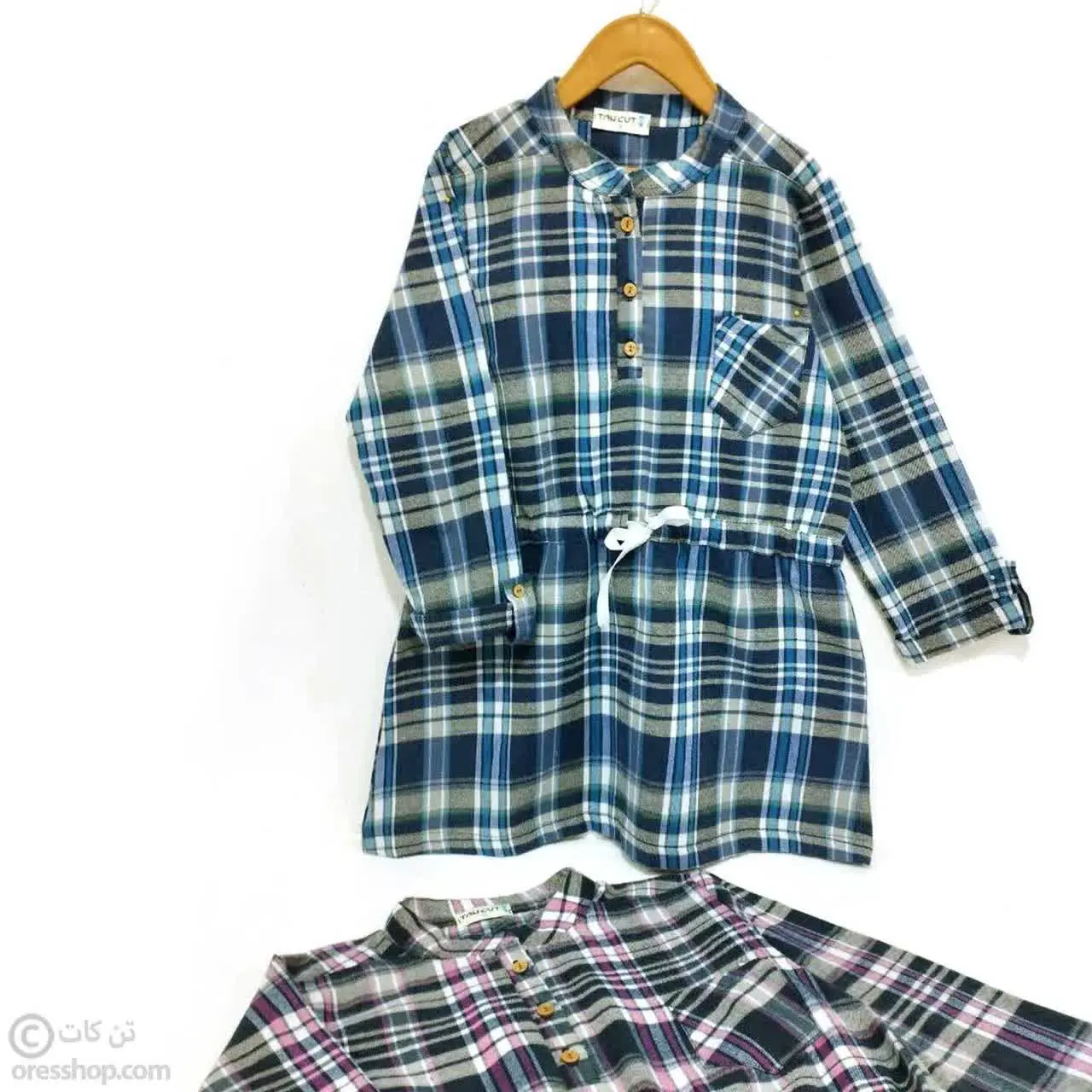 🔸 پیراهن بلند دخترانه یقه ایستاده 🔸
