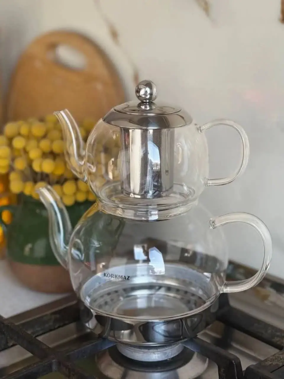 دارای توری استیل برای دمنوش