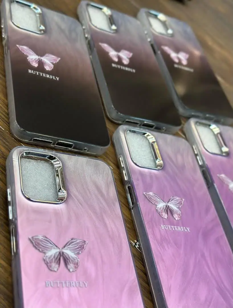 📱مدل قاب: قاب امواج دفورمه پروانه رنگی مخصوص انواع #سامسونگ #شیائومی 
