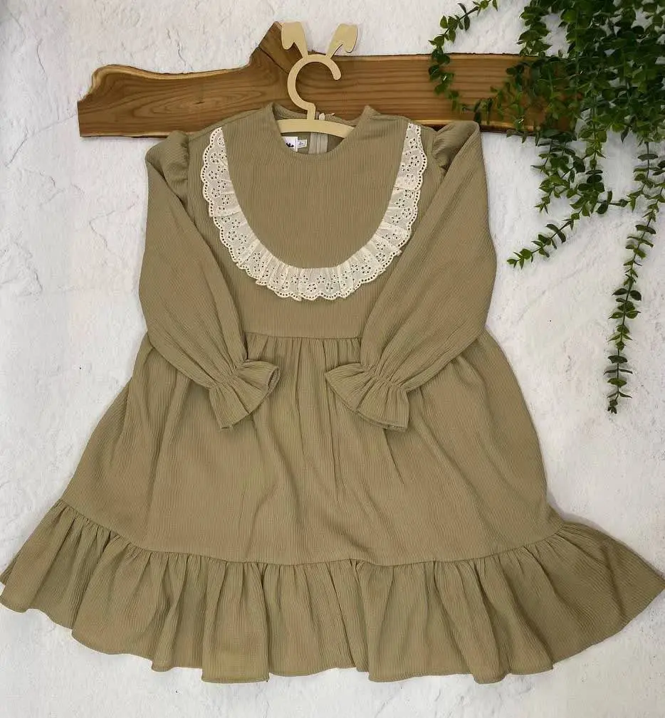 🌸پیراهن دخترانه طرح دلسا🌸