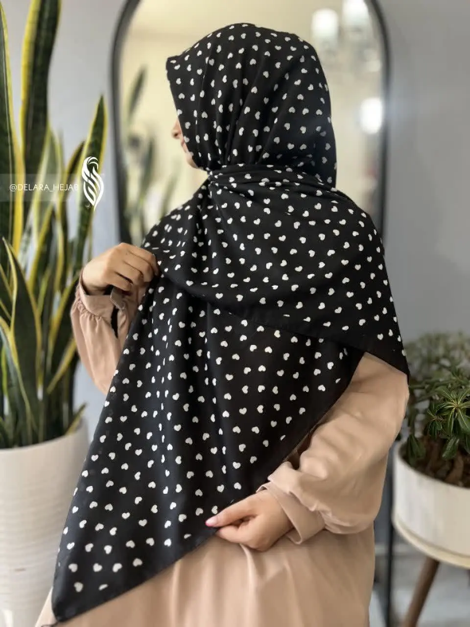 🖤 #روسری مشکی قلبی ریز ☺️🌸
