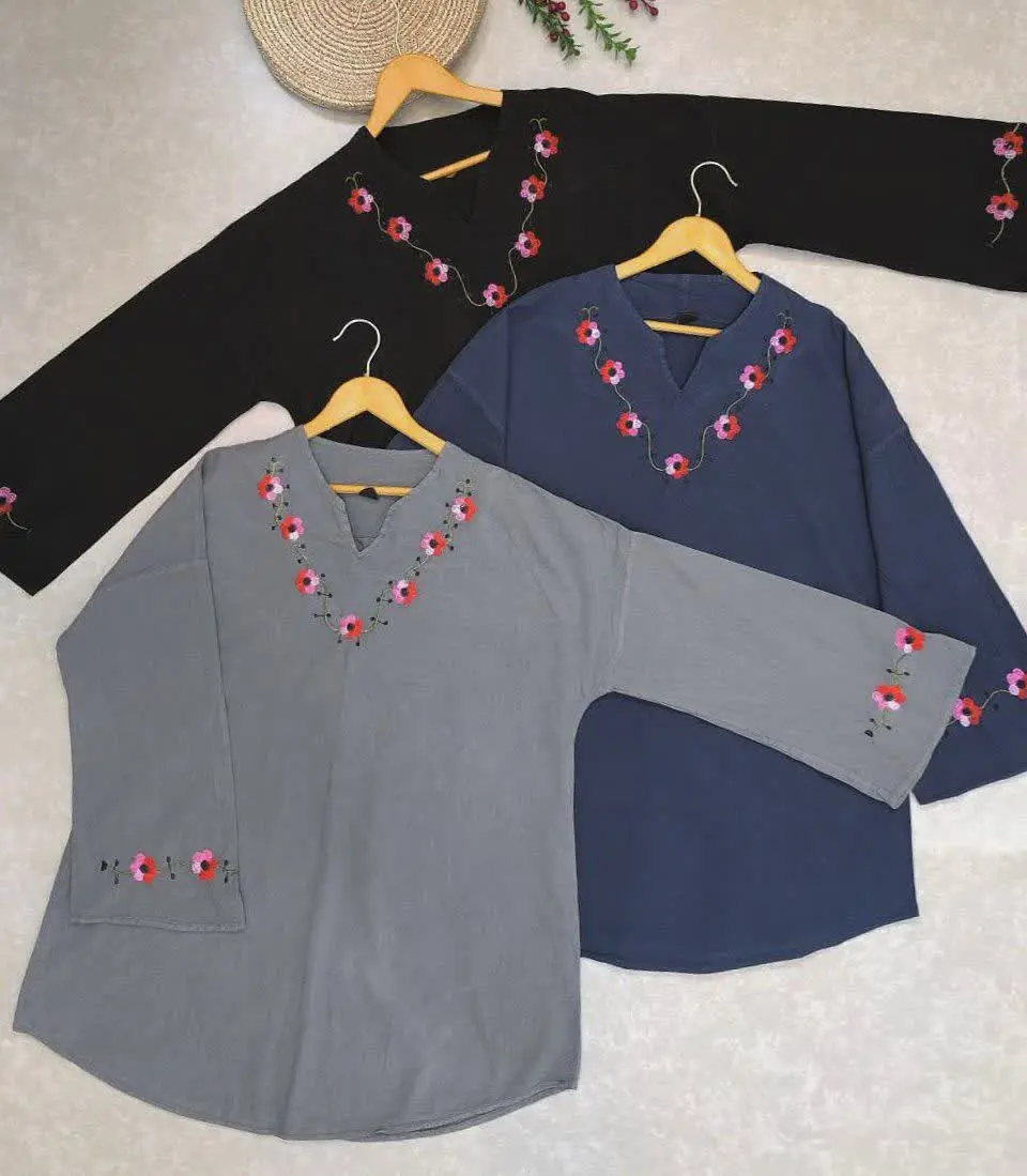 ✅شومیز گلدوزی شقایق،