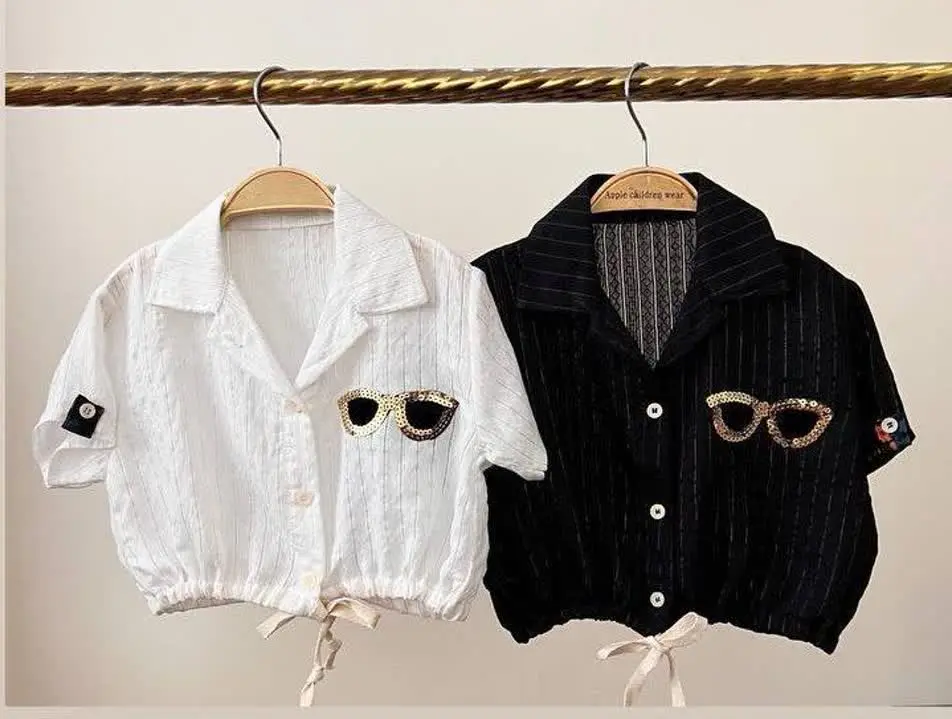 🌸کراپ تک دخترانه گره‌ای حریر🌸
