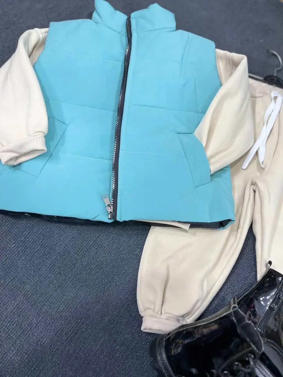 بلوز+شلوار+پافر💣