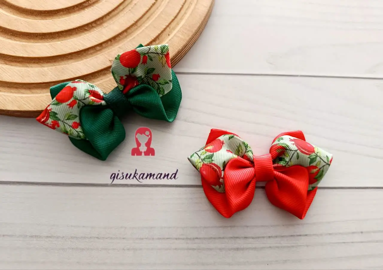 گلسر پاپیون یلدایی طرح انار😍