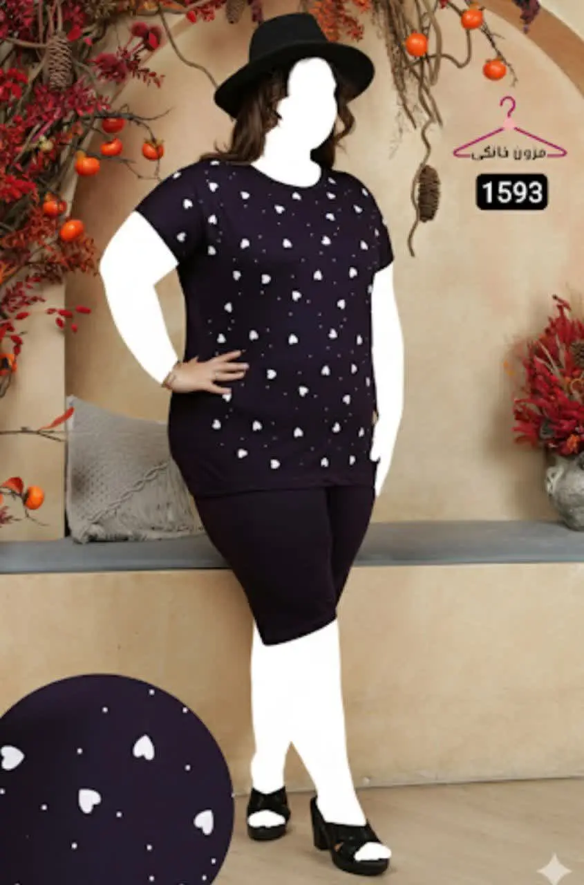 بلوز شلوارک سایزبزرگ خانگی...