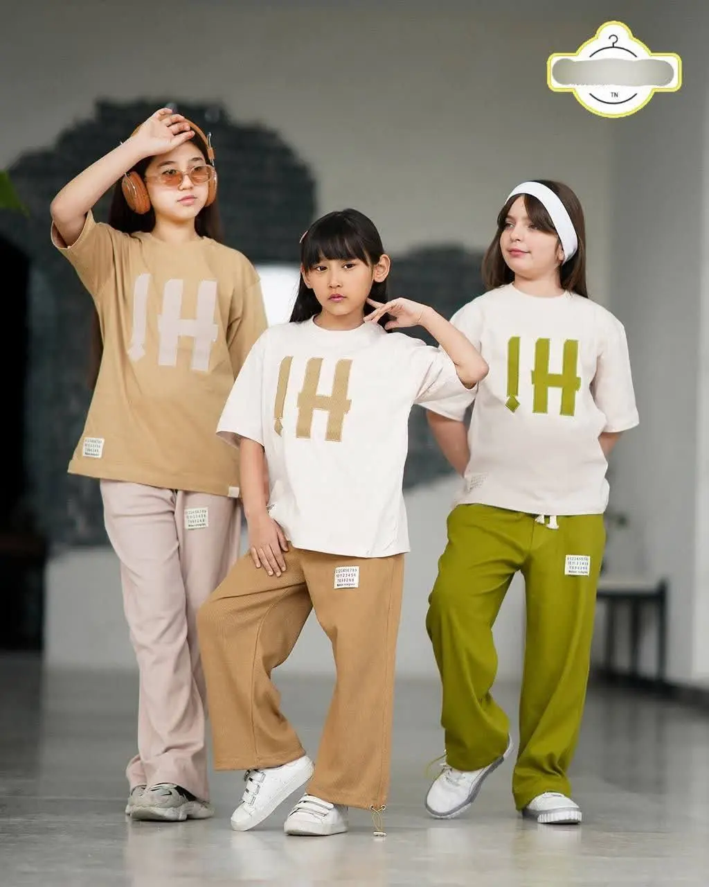 👫تیشرت و شلوار پنبه/ کبریتی گلدوزی HI👫
