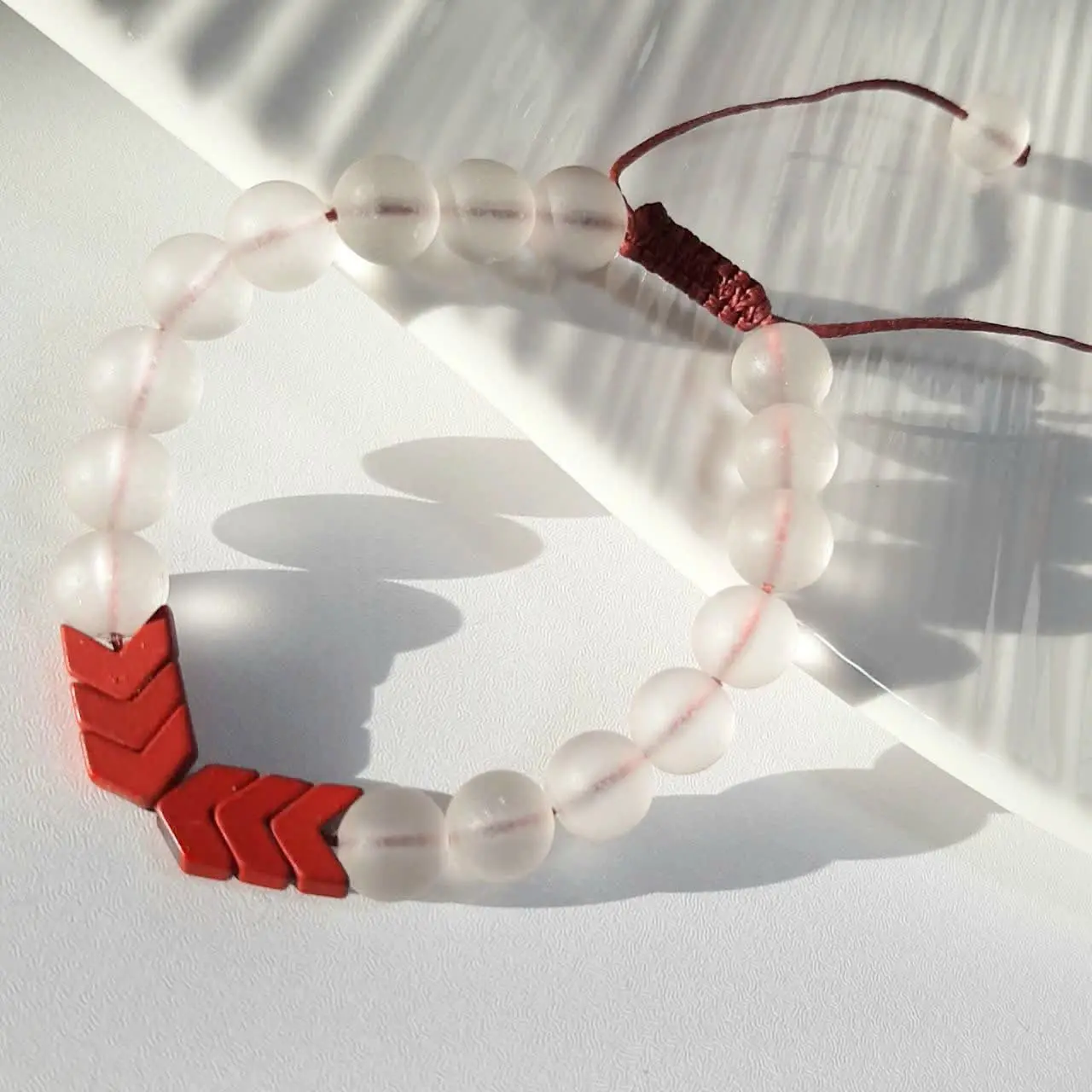 💠 *دستبند اونیکس شیشه‌ای ترکیبی نخ کش اسپرت*
