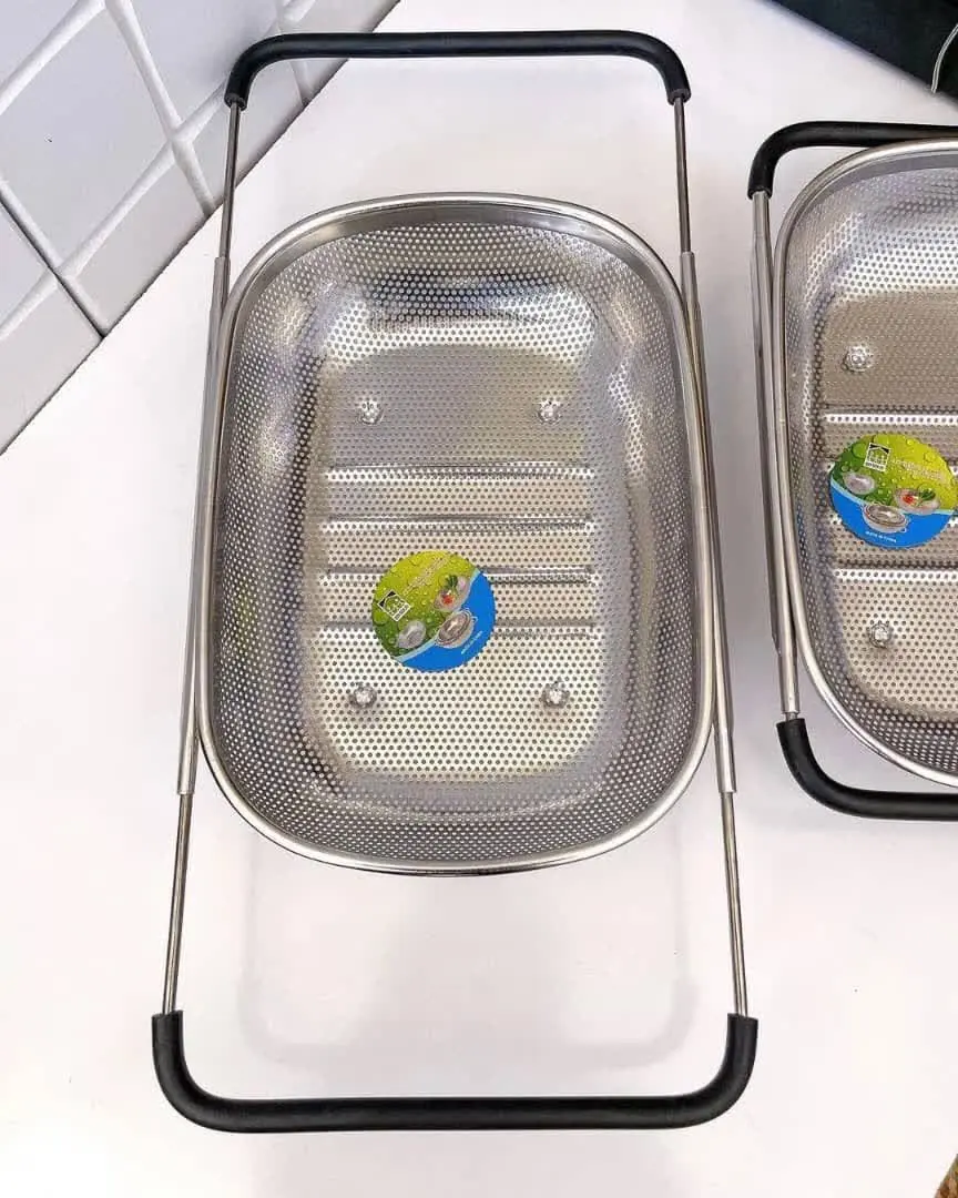 آبکش تاشو استیل کنار سینکی
